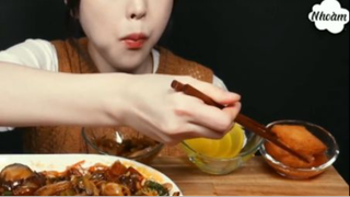 Mì tương đen hải sản cay phần 6 #mukbang