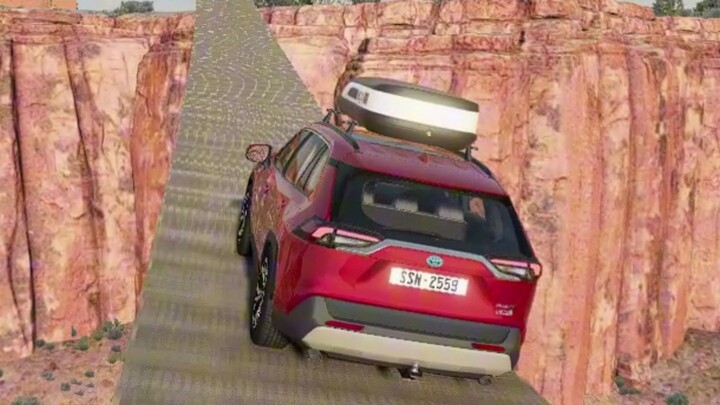 Can Any Car Cross the Shaky Canyon Bridge? 🚗💥 | 哪辆车能通过摇晃的峡谷桥？