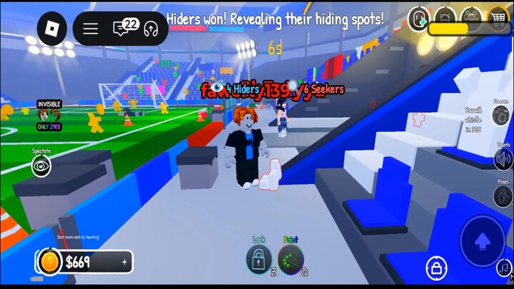 🏟️Tried to become one with the stadium l Paint and Seek l Roblox