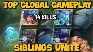 METROPOLITAN SIBLINGS DOMINATING THE GAME | TOP GLOBAL GUINEVERE | MOBILE LEGENDS