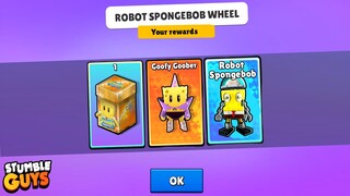 I Want GOOFY GOOBER & ROBOT SPONGEBOB 🧽🤖 SPECIAL SKIN | ROBOT SPONGEBOB WHEEL - Stumble Guys