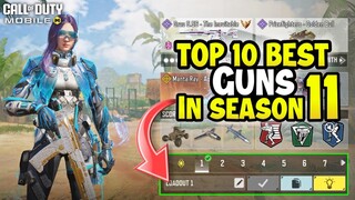 Top 10 Best Guns in Season 11 CODM | Gunsmith Loadout/Class Setup | Cod Mobile