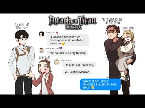 levi adopts baby gabi and surprises eren and baby ymir fritz | ereri family series pt. 3 [aot]