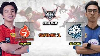 GOD MODE + MANIAC !! AURA vs EVOS GLORY GAME 1 MPL ID SEASON 13