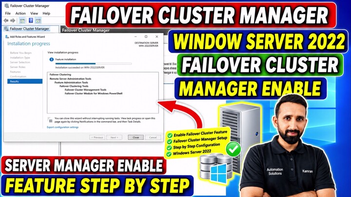 Window Server Failover Cluster Manager Enable Procedure Easiest Way.