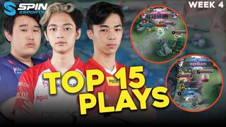 TOP 15 PLAYS MPL ID S10 WEEK 4! EVOS BACK ON TOP! TAZZ FANNY FASTHAND CUY! KABUKI BEATRIX MENGGILA!!