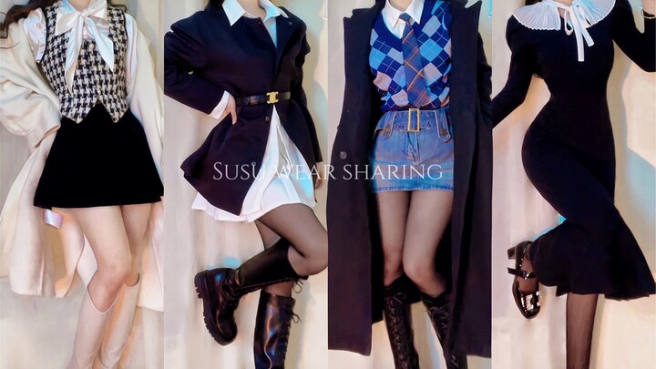 黑丝的正确打开方式！这样穿也太辣了！160/45kg 甜酷辣妹穿搭分享