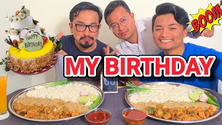 MY BIRTHDAY🎂🎂 SPECIAL EATING CHALLENGE || CHICKEN CURRY || Yen chaba hanba thuba tanaba manipuri