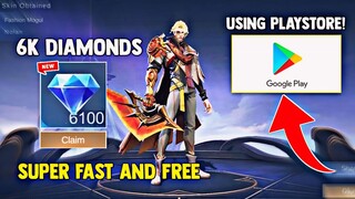 6K DIAMONDS SUPER FAST AND LEGIT USING PLAYSTORE! FREE DIAMONDS! LEGIT HOW?! | MOBILE LEGENDS 2024