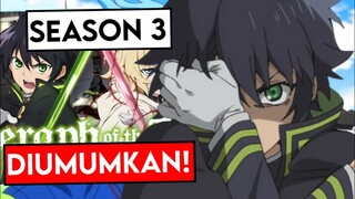 Tanggal Rilis Owari No Seraph Season 3 Episode 1!