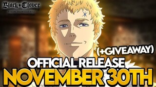 Black Clover Mobile *GLOBAL RELEASE* ON NOV. 30TH! HERE IS EVERYTHING YOU NEED TO KNOW + GIVEAWAY!