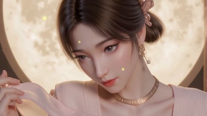 Mei Ning mengenakan gaun peri yang cantik--sangat sulit untuk membuatnya! Pengenalan wallpaper HD as