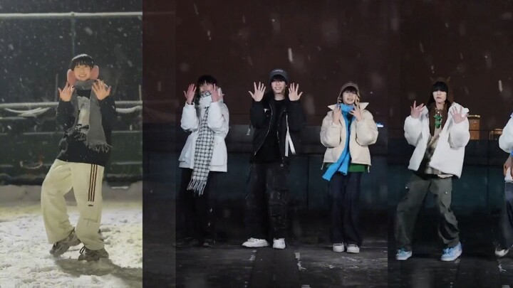 The first snow challenge for the little Sisi