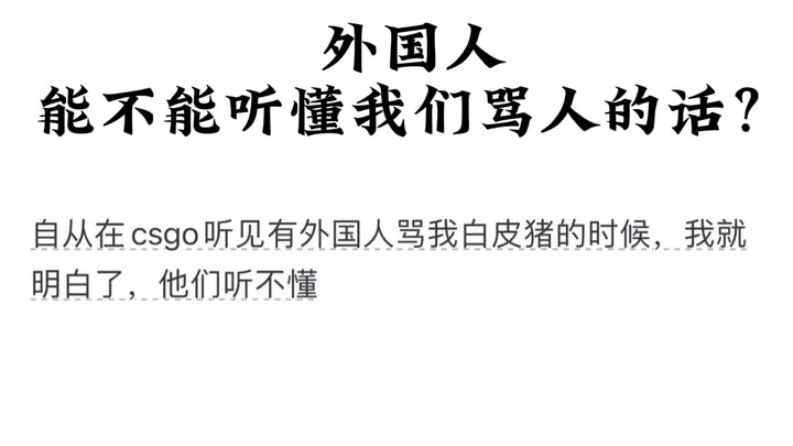 Người nước ngoài có hiểu được những lời chửi của chúng ta không?