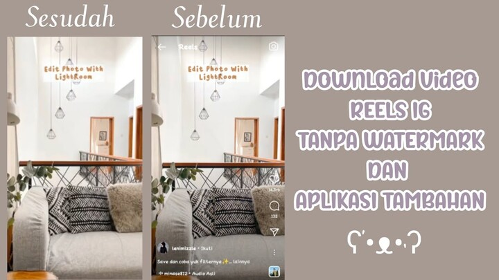 CARA MENYIMPAN VIDEO REELS KE GALERI TANPA WATERMARK