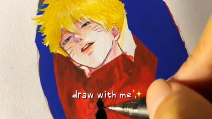 menggambar Naruto Spider-Man menggunakan acrylic marker dan pensil warna ✍️