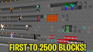 Minecraft, But 100 Players RACE to Mine 2500 Blocks