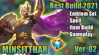 MINSITTHAR BEST BUILD 2021 VER. 02 | TOP 1 GLOBAL MINSITTHAR BUILD | MINSITTHAR - MOBILE LEGENDS