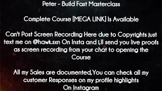 Peter  course - Build Fast Masterclass download