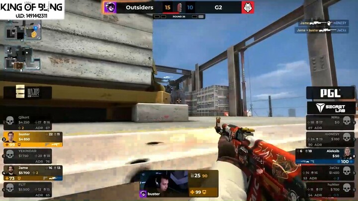 Đòn quyết đinh, kết thúc ván thi đấu thứ 2 Outsiders giành chiến thắng