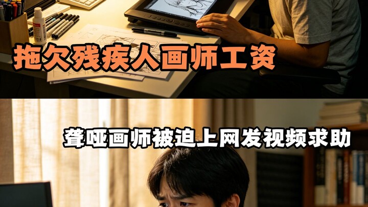 Công ty hoạt hình nợ lương họa sĩ khuyết tật; họa sĩ khiếm thính buộc phải lên mạng đăng video cầu c