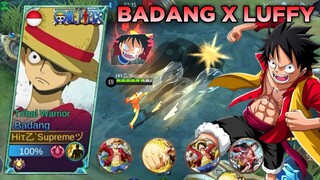 BADANG SKIN AS LUFFY D MONKEY SCRIPT [ONE PIECE] FULL EFFECTS + NO PASSWORD - MOBILE LEGENDS