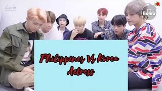 BTS Reaction to Philippines Vs Korea FaceOff [FMV]