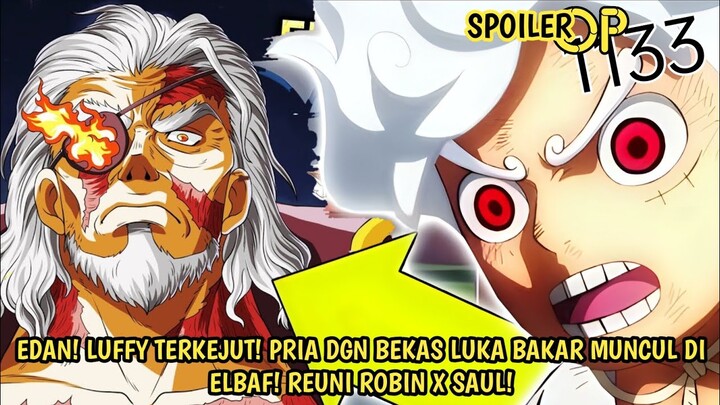 SPOILER OP 1133 LENGKAP - EDAN! SOSOK PRIA LUKA BAKAR MUNCUL DI ELBAF! LUFFY TERKEJUT! ROBIN X SAUL!