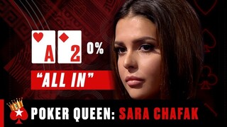 The MOST RECKLESS BLUFFER IN POKER🥰 Sara Chafak ♠️ Poker Queens ♠️ PokerStars
