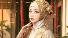 AI Hijab Lookbook, Majestic Gown Ch 1