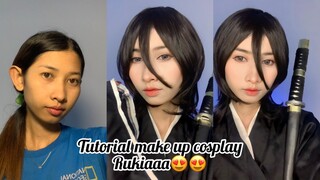 Tutorial make up cosplay Kuchiki Rukia from anime Bleach 😍😍 #JPOPENT #bestofbest