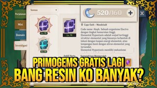 300 Primogems Gratis, 500 Resin Setiap Hari, AR 40 45 50 - Genshin Impact Indonesia