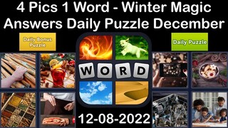 4 Pics 1 Word - Winter Magic - 08 December 2022 - Answer Daily Puzzle + Bonus Puzzle