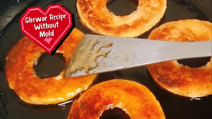 Bread Ghewar/Instant Bread Malai Ghewar Recipe 😋