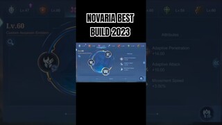 NOVARIA BEST BUILD 2023 #shorts #mlbb