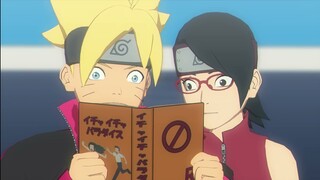 Boruto and Sarada reading Icha Icha...