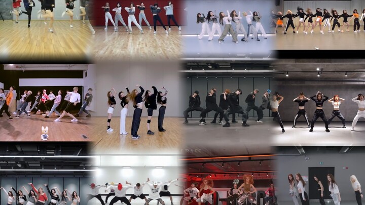 انظر إلى مجموعة من الفرق ذات الرقصات المتناسقة. من الواضح أنهم يتدربون بجد في الاستوديو.