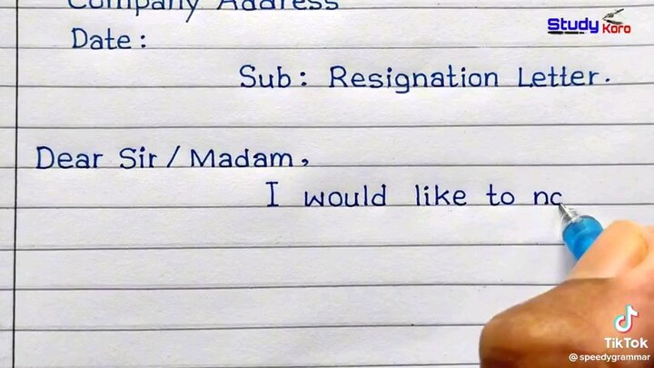 how to make resignation letter