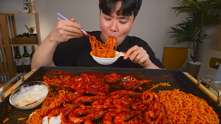 Mukbang mì cay và hải sản #food