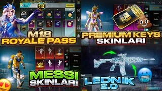 🔥 M18 ROYALE PASS / KEYINGI PREMIUM KEYS / MESSI SKINLARI / LEDNIK 2.0 / MIFIK AKM va AWM