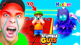 ENCONTRÉ un HACKER con SKIN EXCLUSIVA en BLOCK DASH... 😨 STUMBLE GUYS