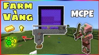 Cách Làm Máy Farm Vàng Và Kinh Nghiệm Trong Minecraft PE Đơn Giản | Gold And XP Farm Minecraft PE/BE