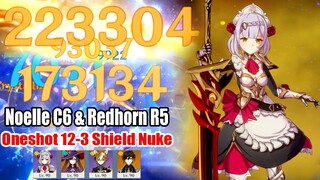 When Noelle C6 Owned Redhorn R5 - 220k DMG Shield Nuke Oneshot 2.7 Floor 12-3