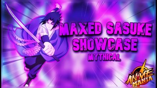 MAXED MYTHICAL SASUKE LOOKS SO COOL! Maxed Sasuke ( Indra ) Showcase in Roblox Anime Mania