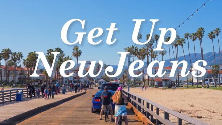 Immerse yourself in listening to NewJeans-[Get Up full album] Driving on the beach in California in 