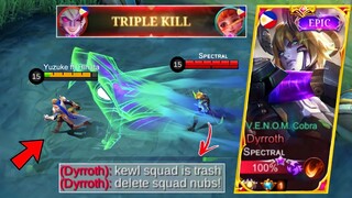 This Pro DYRROTH Totally Destroyed KEWL SQUAD in 5 MINUTES on Ranked Game!!! 😱 (Very Intense Match!)