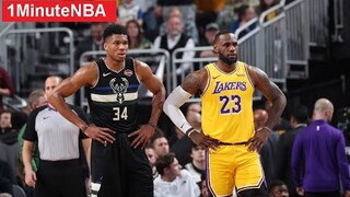 Milwaukee Bucks Beat L.A Lakers in Battle of NBA's best teams | 1 Minute NBA | Richard Benito