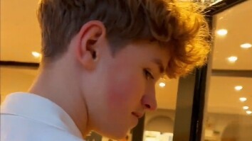 He said three times he didn’t want to leave! Blushing, he tugged at the hem of his “white moonlight’