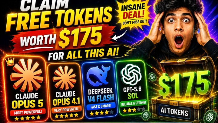 I Found $175 FREE AI Tokens! Here’s How to Claim Them (No BS) | Claude Opus 5, GPT-5 & DeepSeek