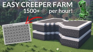 Minecraft Creeper Farm - Simple and Efficient 1500+ Gunpowder Per Hour!